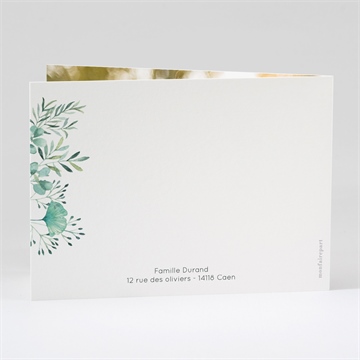 Remerciement décès destinée - Dos du remerciement