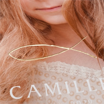 Faire-part communion jolies grâces dorure - Marquage à chaud OR