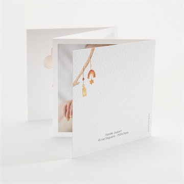 Faire-part naissance mes petits arc-en-ciel - Dos du faire-part