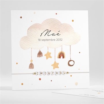 Faire-part naissance mon nuage bracelet