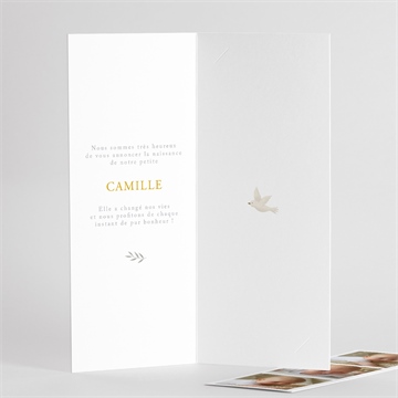 Faire-part naissance célébration - Intérieur du faire-part 2