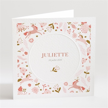 Faire-part naissance licornes