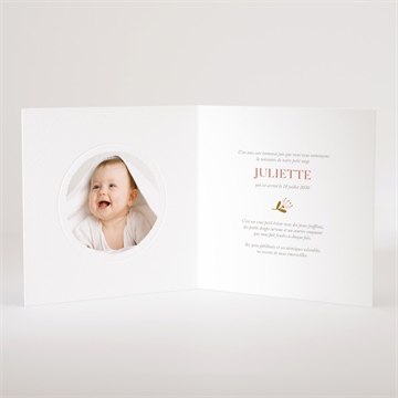 Faire-part naissance licornes - Intérieur du faire-part