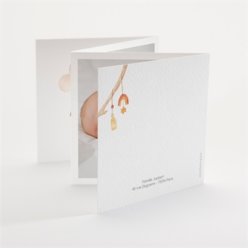 Faire-part naissance mon lion en peluche - Dos du faire-part