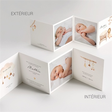 Faire-part naissance mon lion en peluche - Vue détaillée