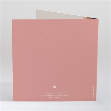 Faire-part naissance constellation carré plié - Dos du faire-part