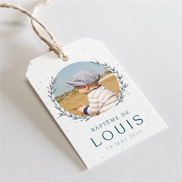 Etiquette baptême celebrons argent