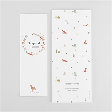 Faire-part naissance gaiement photomaton - Dos du faire-part