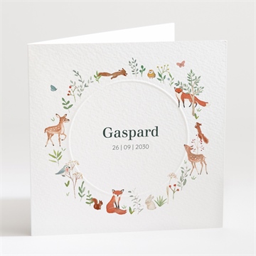 Faire-part naissance gaiement gaufrage