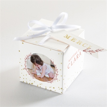 Boîte de dragées baptême moment de grâce