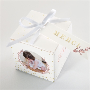 Boîte de dragées baptême moment de grâce - Intérieur de la boîte