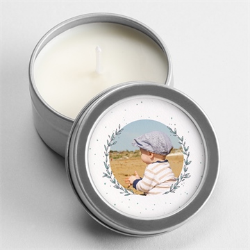 Bougie baptême celebrons argent