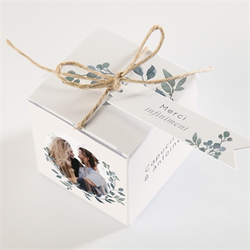 Boîte de dragées mariage rien que nous - Dessus de la boîte