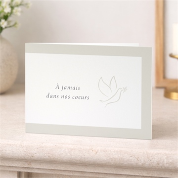 Remerciement décès colombe de l'espérance pliée