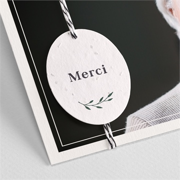 Remerciement décès pour l'eternité ensemencée - Détail du faire-part