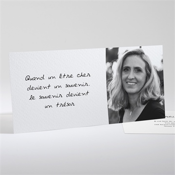 Remerciement décès souvenir portrait paysage