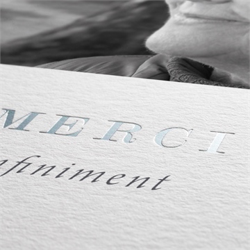 Remerciement décès colombe de l'espérance dorure - Détail du carte