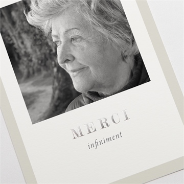 Remerciement décès colombe de l'espérance dorure - Détail du carte