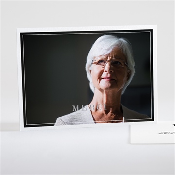 Remerciement décès pour l'eternité dorure