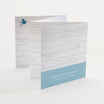 Faire-part de baptême noeud et croix accordéon - Dos du faire-part