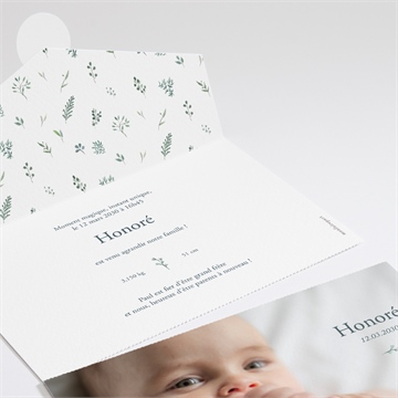 Faire-part naissance la joyeuse bande enveloppe - Intérieur du faire-part