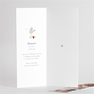 Faire-part naissance la joyeuse bande photomaton - Intérieur du faire-part 2