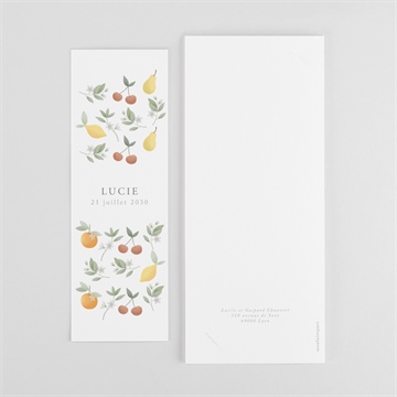 Faire-part naissance poésie d'eté photomaton - Dos du faire-part