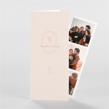 Faire-part mariage tendre capsule