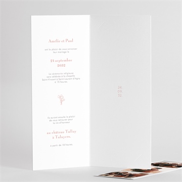 Faire-part mariage tendre capsule - Intérieur du faire-part 2