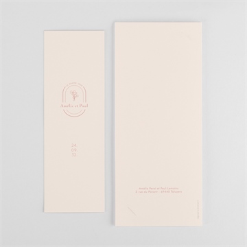 Faire-part mariage tendre capsule - Dos du faire-part