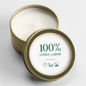 Bougie communion couronne dorée 100% vierge