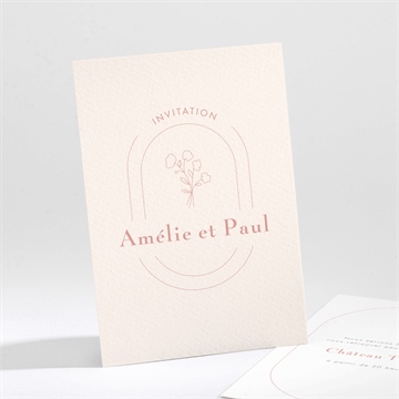 Carton d'invitation mariage tendre capsule