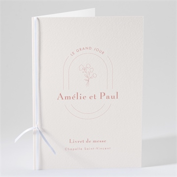 Livret de messe mariage tendre capsule