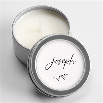 Bougie souvenir noir et blanc