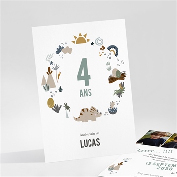 Invitation anniversaire dinosaure