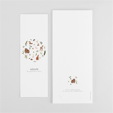 Faire-part naissance compères photomaton - Dos du faire-part