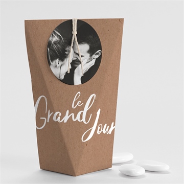 Boîte de dragées mariage pur kraft