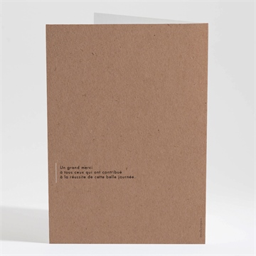 Livret de messe mariage pur kraft - Dos du livret