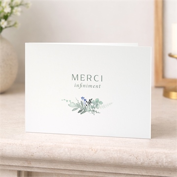 Remerciement décès bel apaisement plié