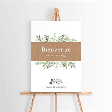 Panneau bienvenue nature chic programme