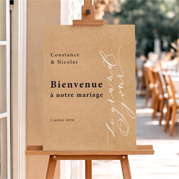 Panneau bienvenue photomaton kraft