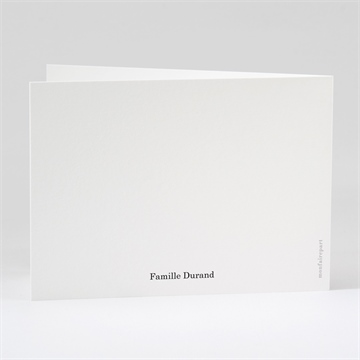 Remerciement décès citation eternelle plié - Dos du remerciement