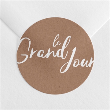 Sticker mariage pur kraft