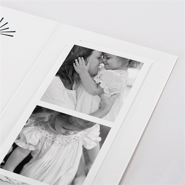 Faire-part de baptême petit photomaton plié - Derrière le signet