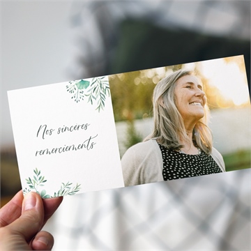 Remerciement décès destinée paysage