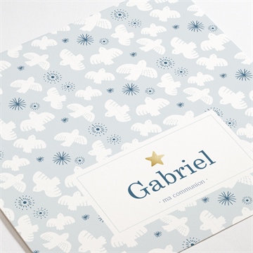 Faire-part communion vertige dorure - Détail du faire-part