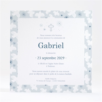 Faire-part communion vertige dorure - Détail du faire-part