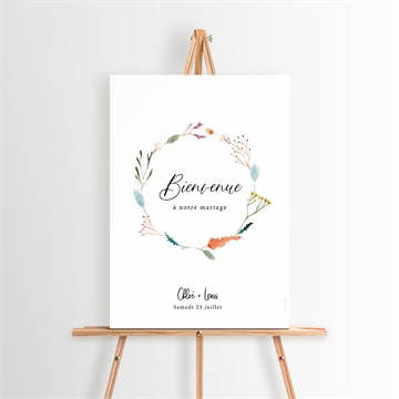 Panneau bienvenue art champêtre bracelet