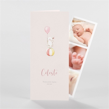 Faire-part naissance en equilibre photomaton