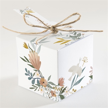 Boîte de dragées baptême la jungle - Dos de la boîte